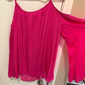 Vince Camuto Fuchsia Off-Shoulder Blouse